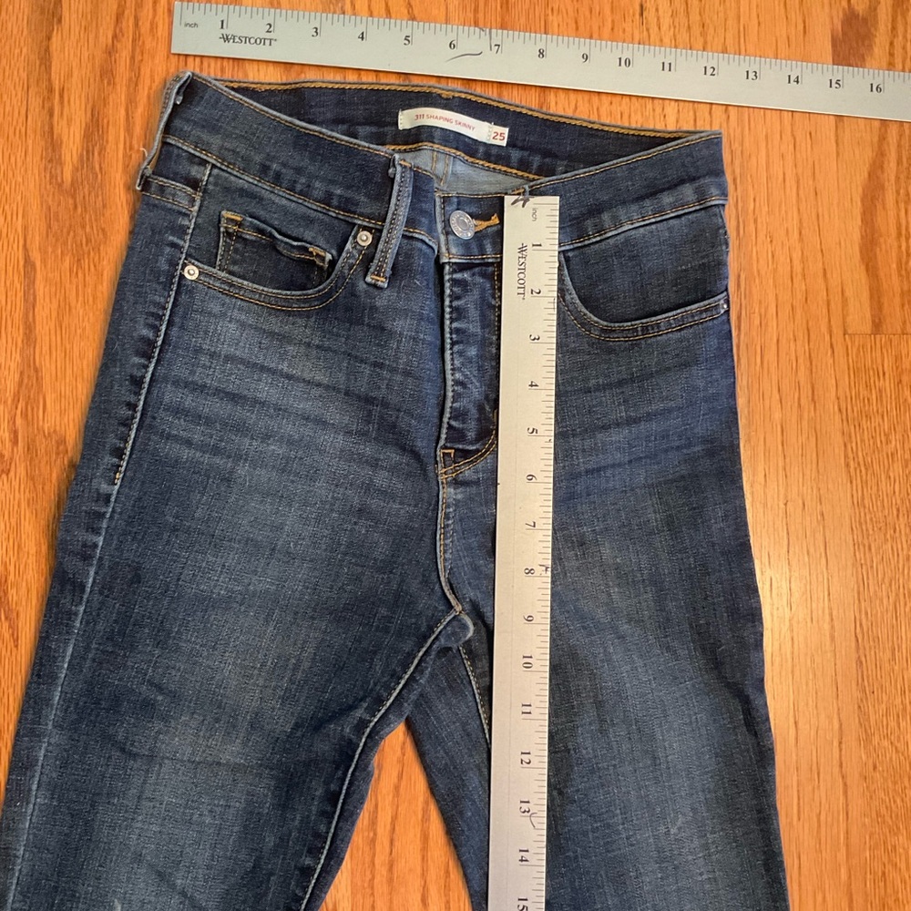 Levi’s 311 Shaping Skinny Jeans, Color: Lapis Gallop - Medium Wash, Sz 25 - Picture 12 of 13